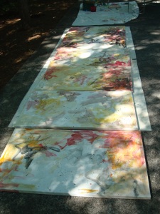 Driveway Paintings in the early stages